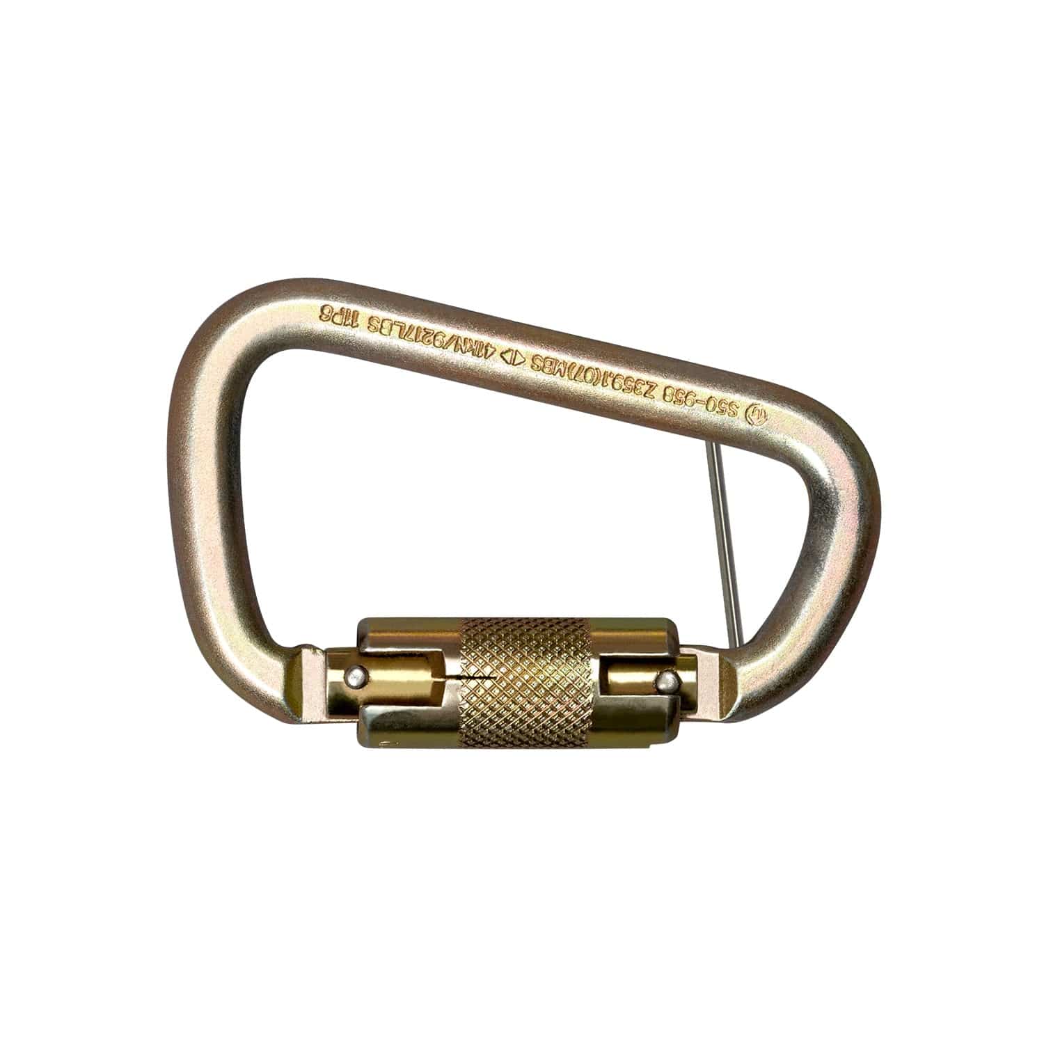 Steel Twist Lock Carabiner w/Pin Holes